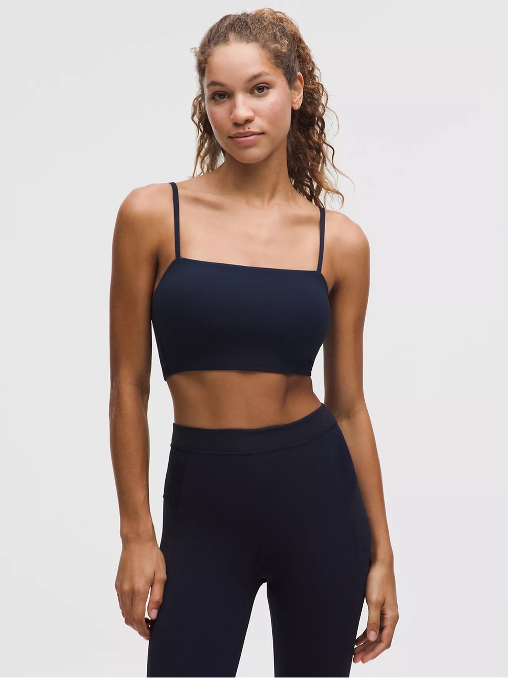 Lululemon Nulu Paisley Lace Jackquard-Back Yoga Bra Light Support True Navy NWOT